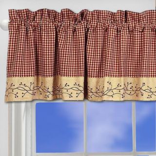  Primitive Curtain Valance, berry vine country window curtain
