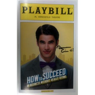 Darren Criss Broadway How to Succeed Signed Playbill