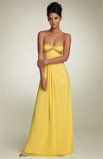 Mary L Couture Beaded Strapless Gown