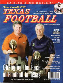 1999 Dave Campbells Texas Football Magazine Coaches
