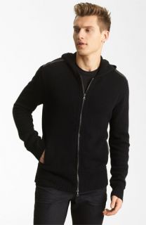 John Varvatos Collection Hooded Zip Cashmere Sweater