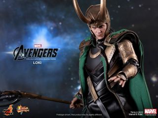 Hot Toys The Avengers 2012 Loki Tom Hiddleston Supervillain 1 6 New