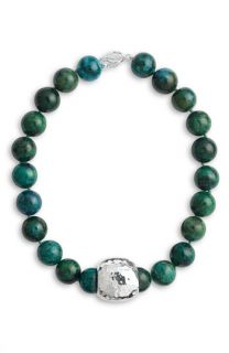 Simon Sebbag Chrysocolla & Hammered Bead Necklace