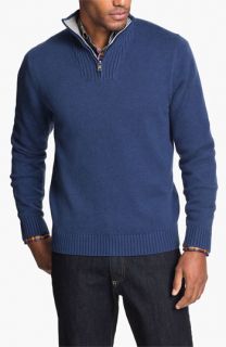 Robert Talbott Half Zip Cotton & Cashmere Sweater