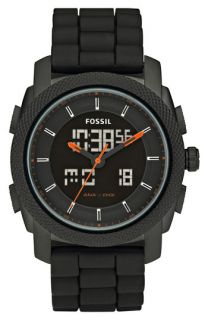 Fossil Dual Time Silicone Strap Watch