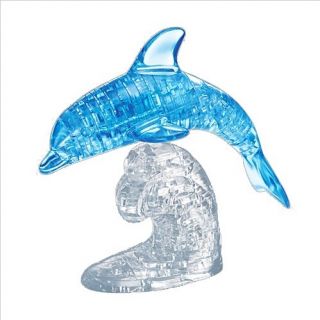 3D Puzzle 95 Pieces Blue Dolphins Crystal Puzzles