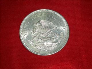 1948 Cuauhtemoc 90 Silver Aztec Ruler Cinco Pesos Mexico Ace 12