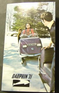 Vintage 1971 Dauphin Snowmobile Sales Brochure Nice