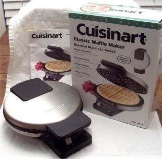 Cuisinart Waffle Maker Brushed Stainless Original Box Instr Recipe