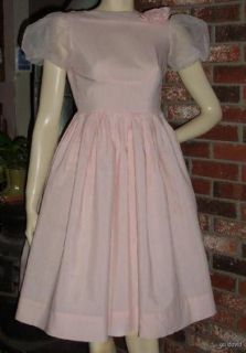 Vintage 60s Semi Teen Shelf Bust Prom Party Dress XXS Pretty in Pink