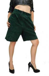  hunter green suede leather shorts from david hollis tagged a size 12