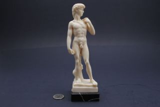 Small Italian Alabaster Resin Sculpture by G Ruggeri David