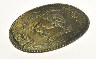 Vintage Belt Buckle Brass Great Buffalo Trading Co Dakota