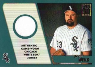 DAVID WELLS 2001 TOPPS TRADED #TTR DW GAME USED/WORN JERSEY N8739