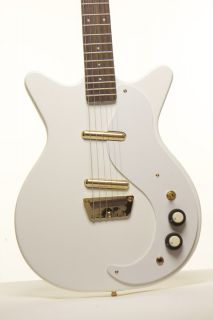 Danelectro 59 Reissue Electric Guitar White w Gold HW
