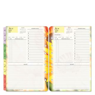  Classic Blooms Ring bound One Page Per Day Planner Refill   Jul 20