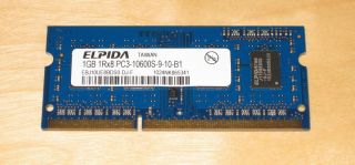 ELPIDA 1GB PC3 SO DIMM DDR3 1333MHz NOTEBOOK LAPTOP MEMORY RAM