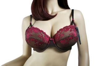  Opulence Underwire Bra French Toast Brown Rose Sexy See thru 248