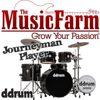 Ddrum Journeyman Player 5 Piece Drum Kit Set With Hardware   Black