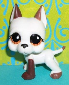 Littlest Pet Shop 750 White Chocolate Great Dane Puppy Dog G169 RARE