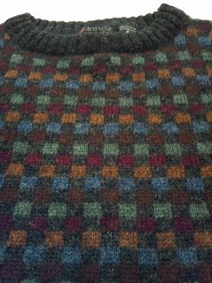 Daniel Hechter L s Shetland Wool Crewneck Sweater s Colorful Mosaic