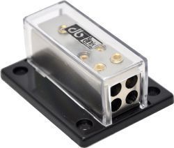 DB Link Nickel Plated High Current Ground Distribution Block 4ga in