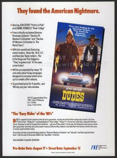  1988 Video 2 PG Trade Ad Promo — John Cryer Daniel Roebuck