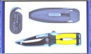 Heavy Duty Dive Knife Scissors Combination Scuba Lion Fish Tool New