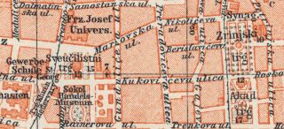 Balkans Croatia 1911 AGRAM. Zagreb. Interesting old Antique city map