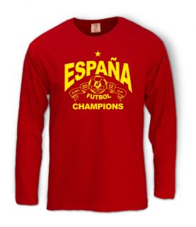 Espana Euro 2012 Champions Long Sleeve T Shirt Spain Football Campeon