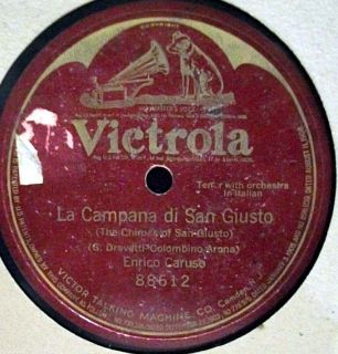 Enrico Caruso La Campana Di San Giusto One Sided 78rpm