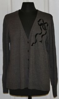 Daisy Fuentes Womans Charcoal Heather Cardigan Sweater Size 1x NWT