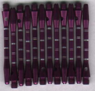 2in 2ba Purple Silver Aluminum Dart Shafts 3 per Set