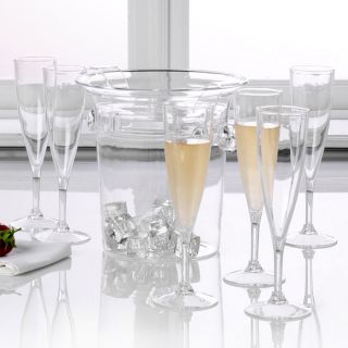 Debbie Meyer Champagne Party Set Ice Bucket 6 Champagne Flutes