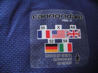 Cannondale New Bike Shirt Climb Jersey Navy Blue XL