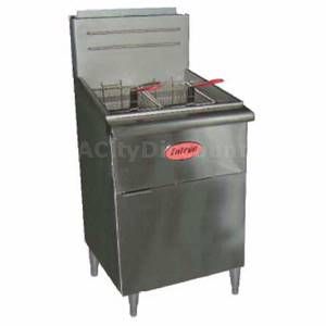  F5 N Commercial 70lb Natural Gas Deep Fryer w Two Fry Baskets