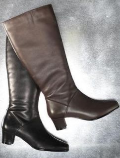 David Tate Wide Calf Leather Dress Boots 13WW XX Wide Brown