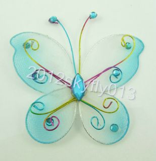 5pcs Stocking Butterfly Wedding Decorations 7 cm