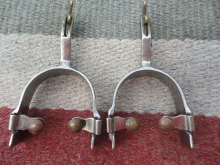  Western Handmade Mounted Marked Cowboy Spurs by David Andrews