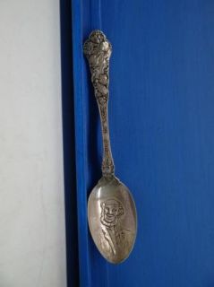 RARE Antique Sterling Silver Uncle Remus Souvenir Spoon Black