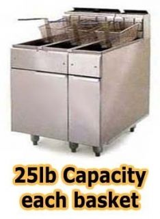 Deep Fryer Propane 140 000 BTU Stainless Steel Fry Pot Dual Deep Fat
