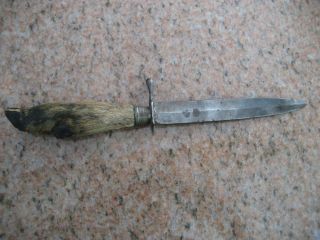Crown Cutlery Austria 5 1 2 Blade Deer Foot Knife