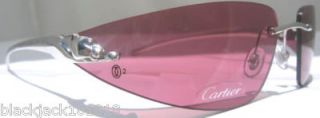 Cartier Pink Panther Platinum Sunglasses Authentic New