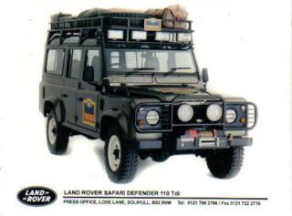 Land Rover Defender TDI 110 Safari Press Photograph