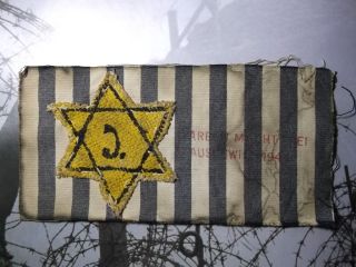 JEWISH HOLOCAUST WW2 YELLOW DAVID STAR J fr GHETTO IN BELGIUM DACHAU