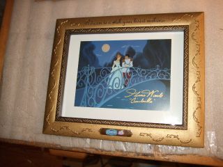 DELUXE FRAME hand signed REAL Cinderella 1950 Disney Voice Ilene Woods