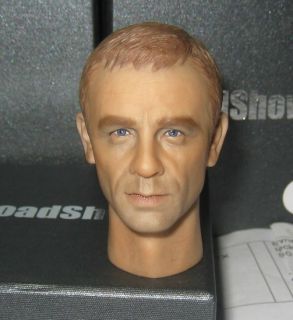 Hot ROADSHOW Custom 007 Daniel Craig James Bond Figure Head Sculpt