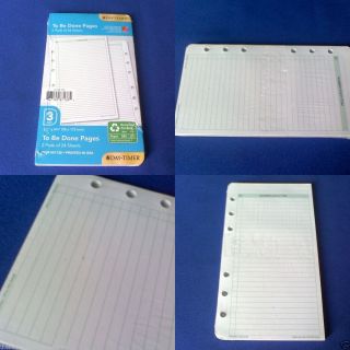 Day Timer Refill to Be DONE Pages Pads Portable 3 3 4 x 6 3 4 Defect