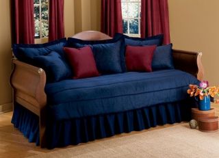 5pc Daybed Sets Solid Colors Custom Made Tailored or Ruffled Style