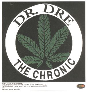 18006 Dr Dre The Chronic Pot Leaf Static Sticker Decal